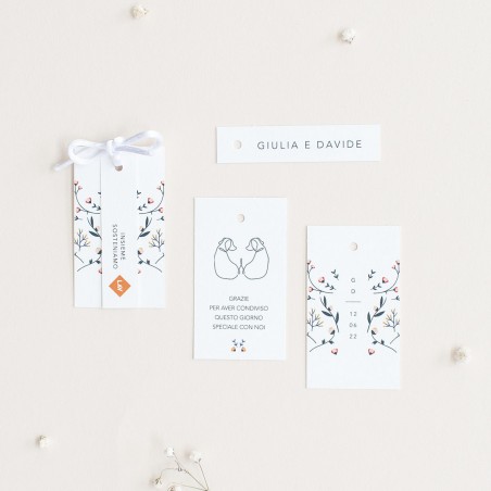 Etichette Ricamate Con Nome Del Cane Con Fiori Personalizzati