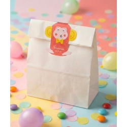 Etichetta chiudi-busta scimmia